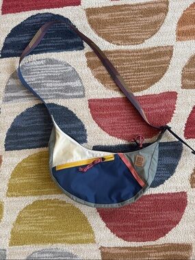 Topo Designs Crescent Crossbody Bag - Navy, Olive, Cream